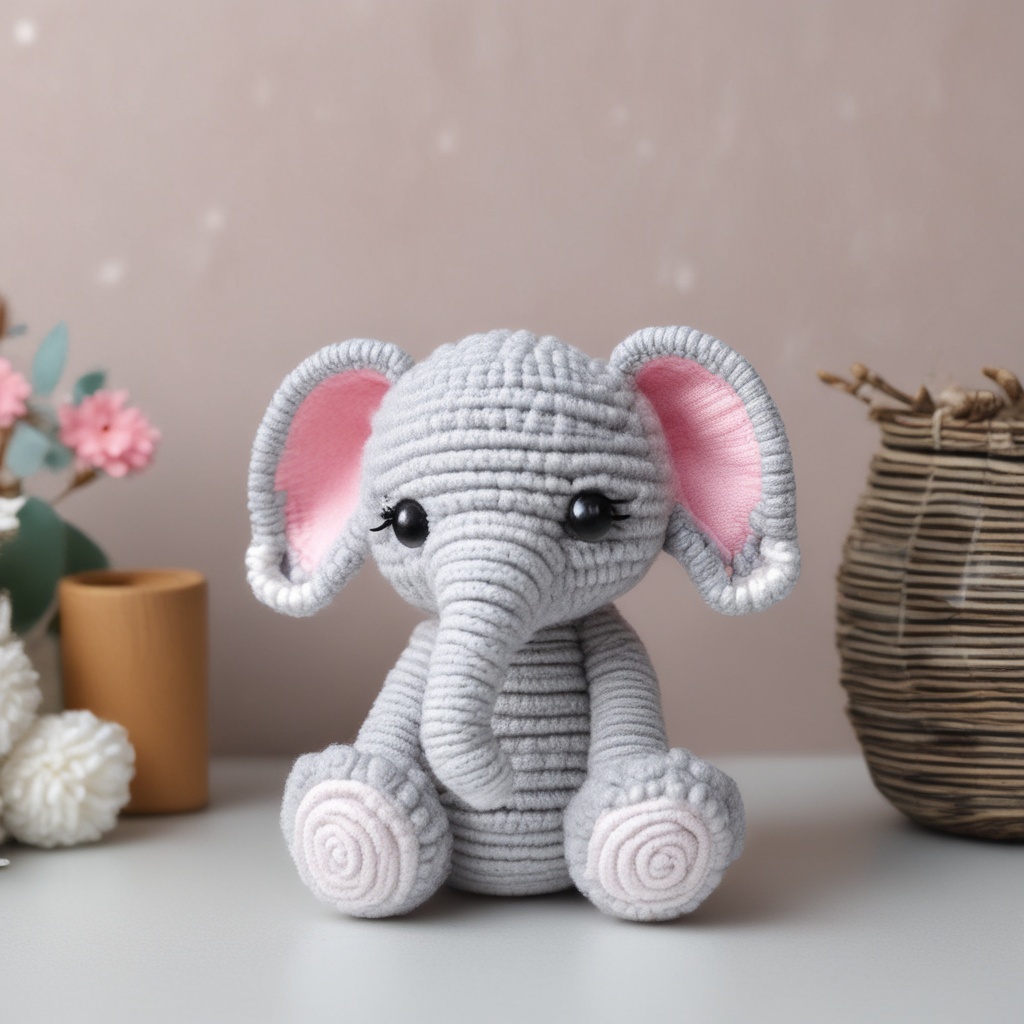 Cute Adorable Elephant amigurumi toy